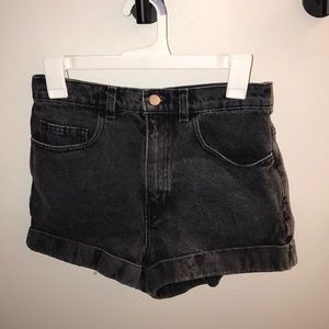 American apparel black shorts